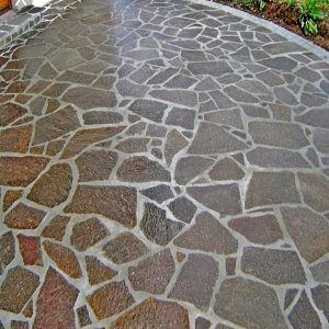 Piatra Poligonala Porfido Rosu Italia