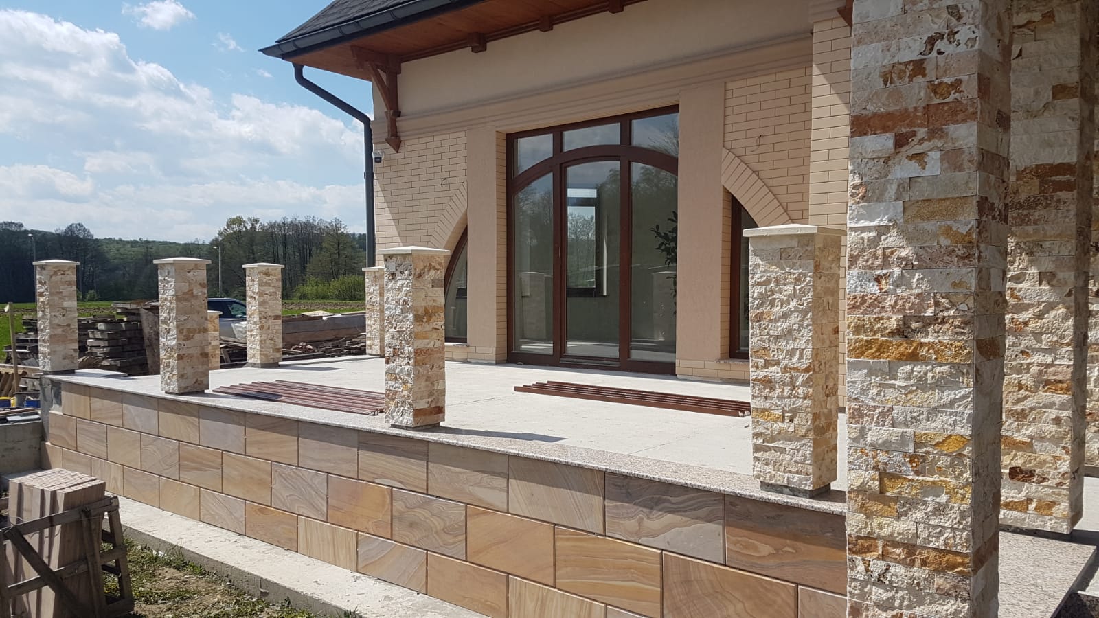 Travertin Bej Multicolor 30x5 - imagine 5